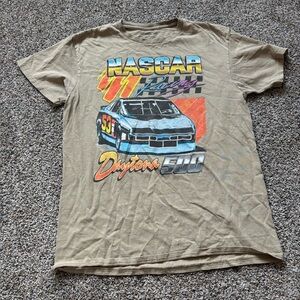 NASCAR Tan Cotton T-Shirt Daytona 500 size medium